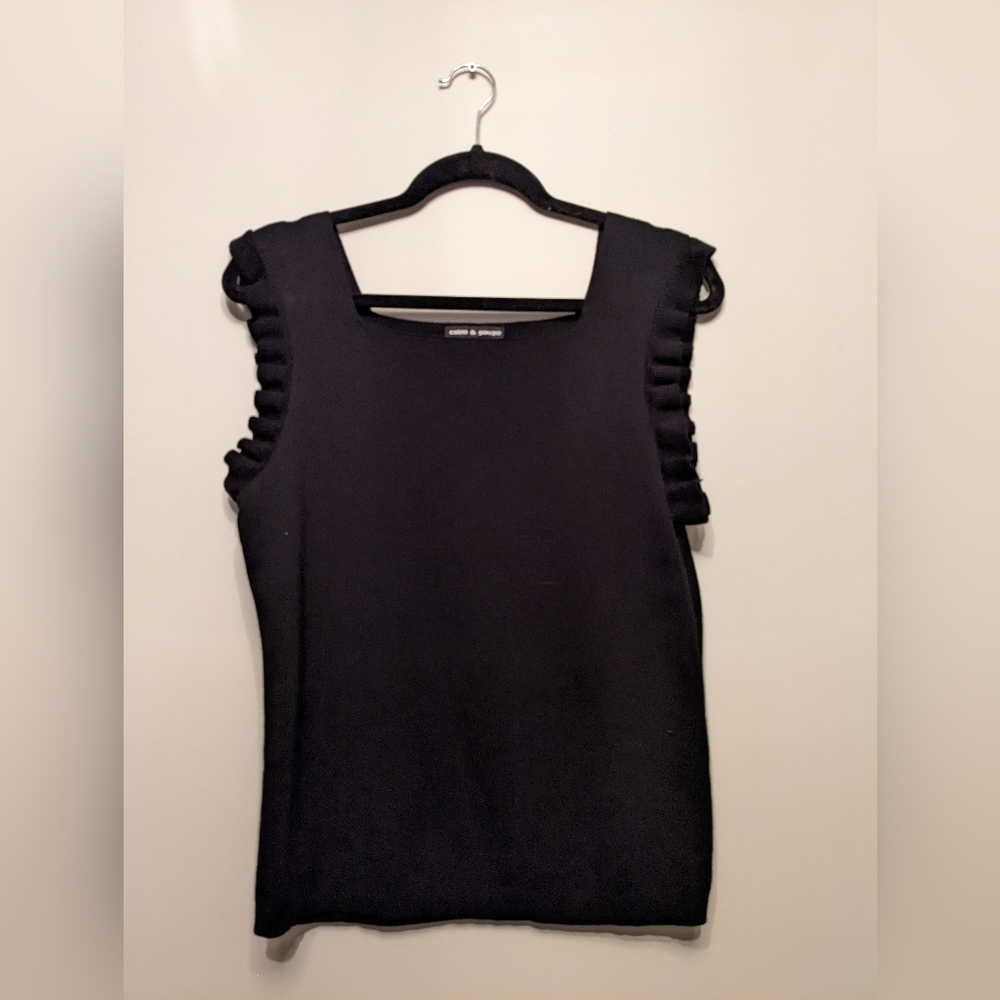 Ruffle sleeve tank top
